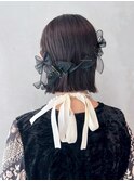 顔周りレイヤー韓国ヘアくびれヘアミディアム_ba555931
