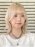 ◎ブロンドハイトーンカラーデザインカラーアンブレラカラー金髪