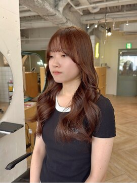 ラヴィズム(LUVISM) 万代新潟駅前顔周りレイヤーハイライトカット韓国ダブルカラー