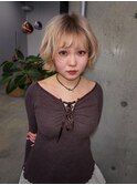 ハイトーンボブ/リタッチ/レイヤーカット/ハイトーン/髪質改善