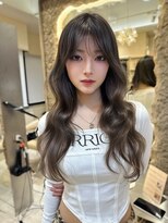 ロンドガーネット 池袋(Lond garnet)&nbsp;オリーブグレー/レイヤーカット/黒髪/マロンベージュ/池袋