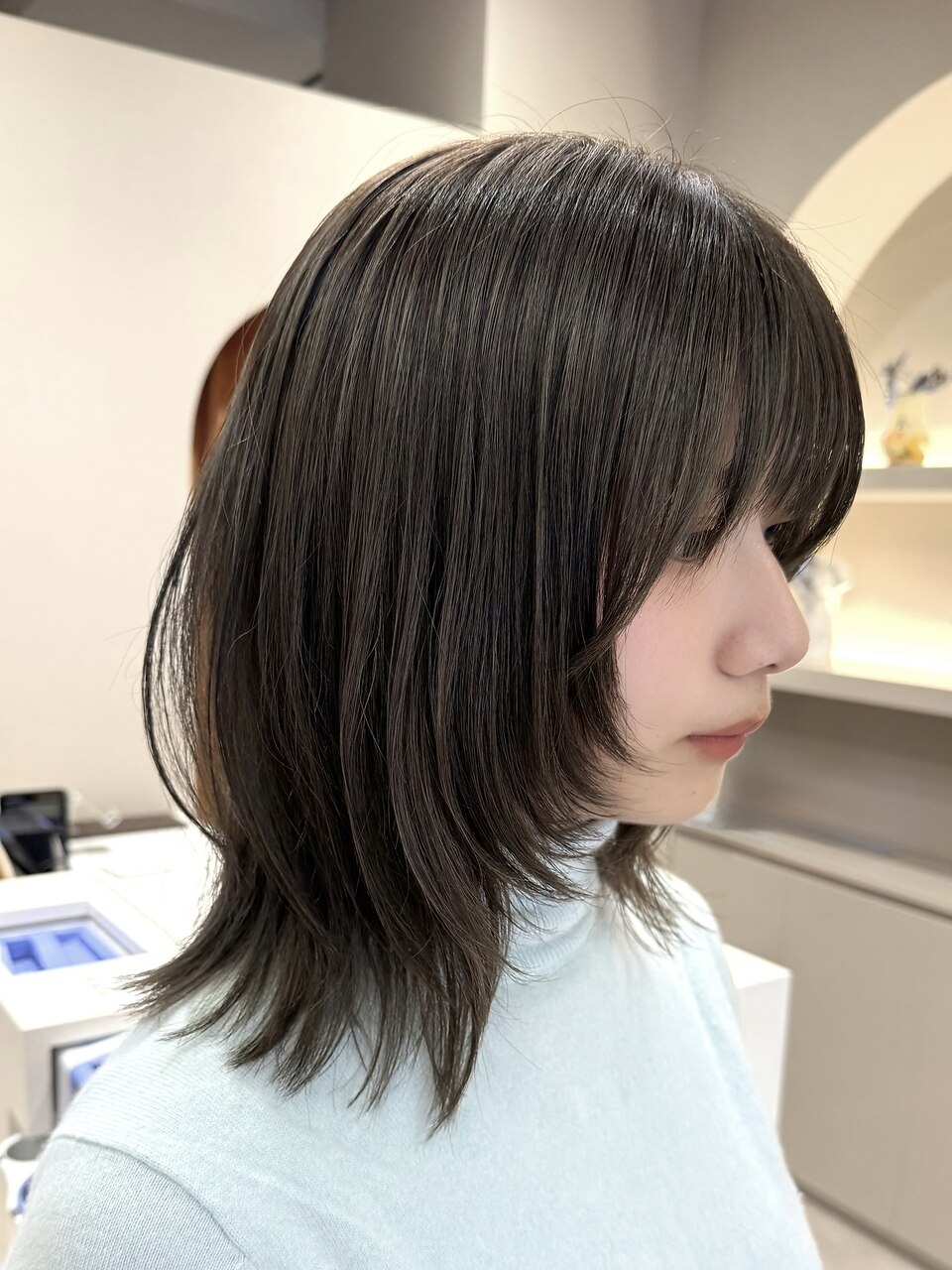 透明感ピンクベージュ/表参道レイヤーミディアム