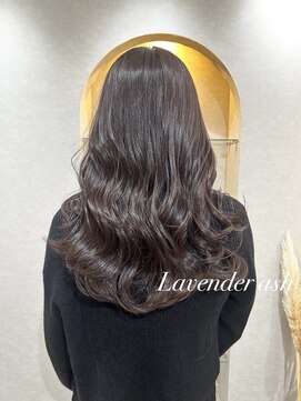 カラークチュール(Color Couture) レイヤーロング/髪質改善/ラベンダーアッシュ/フルバング/Aujua