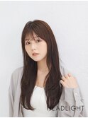 ロングレイヤー×小顔×ココアベージュ×チャコールグレー×黒髪