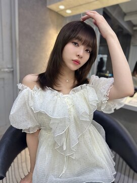 ロンドガーネット 池袋(Lond garnet) オリーブグレー/レイヤーカット/黒髪/マロンベージュ/池袋