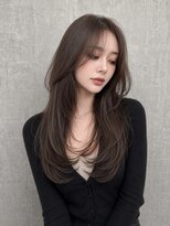 ラックスビーギャラリー なんば駅前店(LUXBE GALLERY) 髪質改善 艶ショコラブラウン ニュアンスレイヤーロング