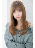 『ROMA』小顔斜めバングフェアリーワンカールストレート