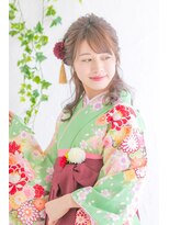 オートル 綱島店(AUTRE by FUGA hair)&nbsp;ふんわりハーフアップ袴アレンジ【AUTRE　綱島店】