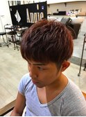 【ピンクベージュ×ツーブロ】