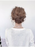 ねじり編み ふわふわシニヨン ヘアセット
