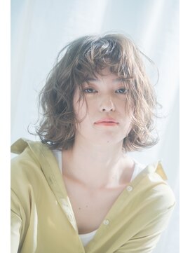 ヴァンクシー バイ ルナ(VANKCY by Luna) アッシュブラウン 伸ばしかけ パーマ 外ハネボブ 登戸 簡単 楽