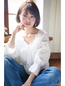 ネオリーブアイム 横浜西口店(Neolive aim) ひし形シルエットの耳かけショートボブ♪