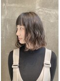 切りっぱなしボブ×デザインウェーブ