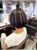 20代30代大人かわいいツヤ感ノーブルショート×ハイライト