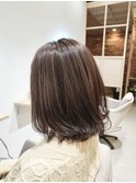 ゆるふわ|ボブ|オーガニックカラー|透明感カラー