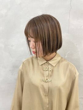 エンドリンク(endlink) ミニボブ×ブリーチなしベージュカラー