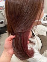 ルーシャス ヘアー 岐阜店(Luscious HAIR)&nbsp;インナーカラー/ピンクブラウン/イヤリングカラー/韓国ヘア/小顔
