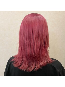 ビー オン ディー ヘア 池袋(BonD hair) ビビットピンク【池袋/髪質改善/ハイライト】