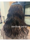 ミディアムパーマ/コテ巻きパーマ/ロングパーマ