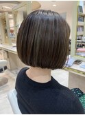 大人かわいいボブハイライトカラー脱白髪染め40代50代60代