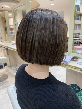 アッシュ 仙川店(Ash) 大人かわいいボブハイライトカラー脱白髪染め40代50代60代