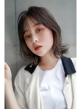 ギークス(GEEKS) 【GEEKS渋谷】くびれボブ/イヤリングカラー/春夏ヘア/グレージュ