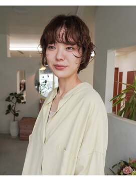 ウィット(wit) ショートボブ×パーマ×ブラウンベージュ