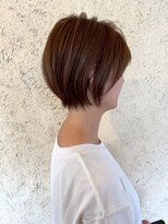 プリモ ココ 鍋島店(Primo coco.)&nbsp;ショートボブ くびれボブ 透明感カラー 30代 艶髪 白髪ぼかし