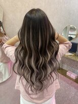 ロンドルピナス 小倉(Lond Lupinus) ミディアムヘア暗めカラー/デザインカラー/フェイスフレーミング