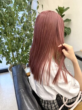 モンテヘアー(monte hair) ペールピンク×ロング