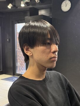 アウル 心斎橋(owl) ラウンドマッシュ&縮毛矯正&マッシュウルフ&黒髪&men's