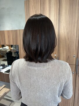 ガリカ 博多(Gallica) ボブレイヤー x アッシュブラウン/黒髪暗髪カラー