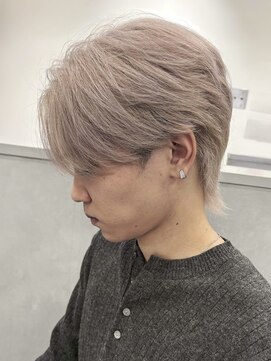 ルーブ トウキョウ(Loob. TOKYO) メンズカラーメンズブリーチセンターパートミルクティーベージュ