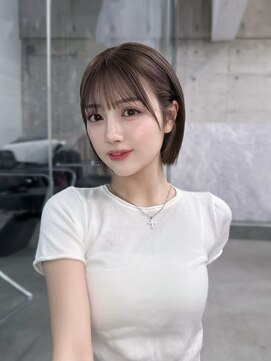 フィヴェント(Fivent) 黒髪韓国小顔レイヤーイメチェン暗めオリーブグレークラゲヘアー