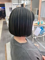 プログレス フレスポ富沢店(PROGRESS) 細めハイライト/コントラストハイライト/白髪ぼかし/ボブ