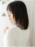 小顔シースルーバングウェットヘア顔周りカットX志木30代40代