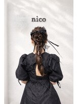 ヘアーコレクトニコ(hair collect nico)&nbsp;【富山市/nico】結婚式お呼ばれセット/ツイン編みおろし