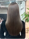 ロンググレージュ韓国ヘアオリーブベージュ_ba581653
