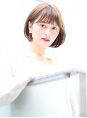 ショートボブ髪型20代30代40代50代前髪あり前髪なし面長神谷茜
