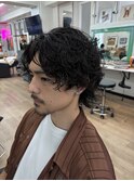 ツイストスパイラルパーマツーブロックメンズマッシュメンズヘア