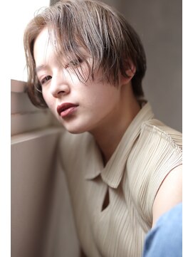 ソイ コンク 下北沢(soi conc) センターパートショート×アッシュベージュ