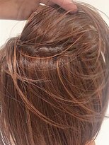 マリオ(mario)&nbsp;ハイライト×オレンジベージュ×ミニボブ(バック、サイド)