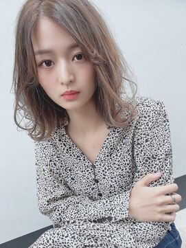 ラファンジュ ヘアー(Rohange hair) 【Rohange】フォクシーウェーブ×グラデーションベージュ#小顔