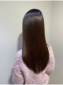 ダークブラウン さらさらストレート