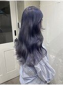 ダブルカラーブルーベージュカラーケアブリーチハイトーンカラー