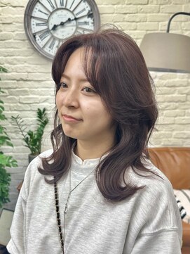 ジーテ(gite) 韓国風くびれヘア×ピンクグレージュ