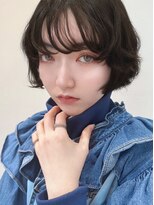 フィーリーカラー 大阪梅田店(feery color)&nbsp;ハイトーンベージュシースルーショートボブミニボブグレージュ