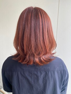 カシェ リタ ヘアー(CACHE'&RITA HAIR) くびれヘア○レイヤーボブ○オレンジ○オレンジブラウン