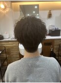 #カルマパーマ#ベリーショート#ダークアッシュ#ニュアンスパーマ