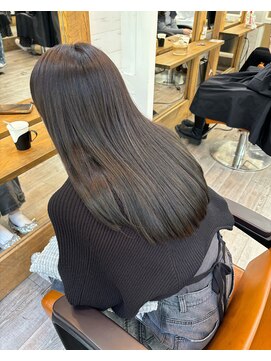 ネウィ 広島(newi) オリーブグレージュ/髪質改善/ミディアム/切りっぱなし/艶髪